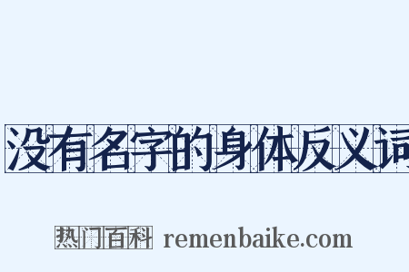 没有名字的身体反义词是什么意思的图片